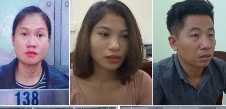 Các đối tượng bị bắt giữ