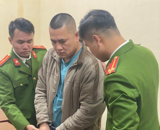 Đối tượng Nguyễn Hữu Huy bị bắt giữ