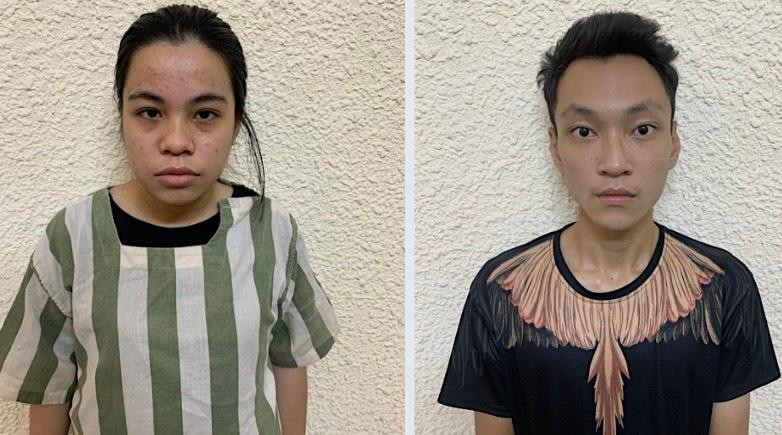 Hai đối tượng Bùi Thảo Vân và Trần Đức Anh