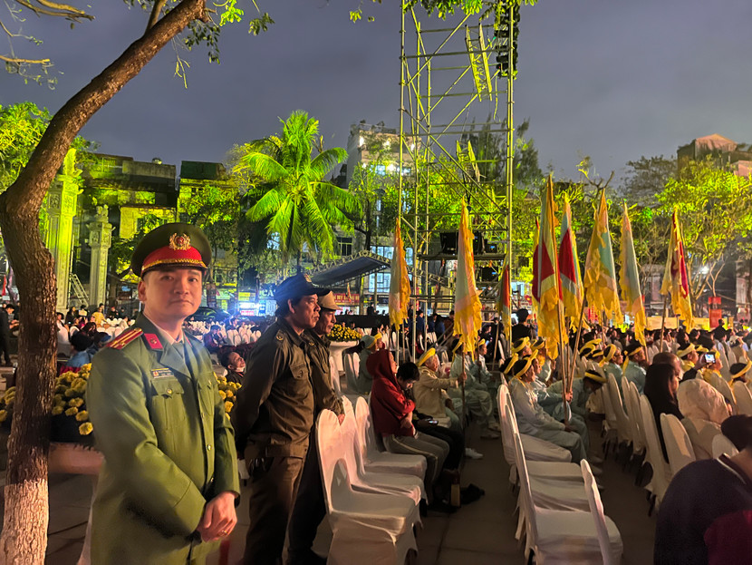 Các lực lượng được bố trí đảm bảo an ninh trật tự