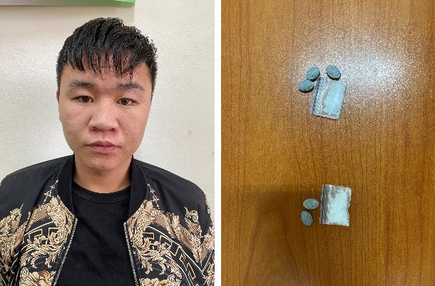 Đối tượng Lê Văn Sinh bị bắt giữ cùng tang vật