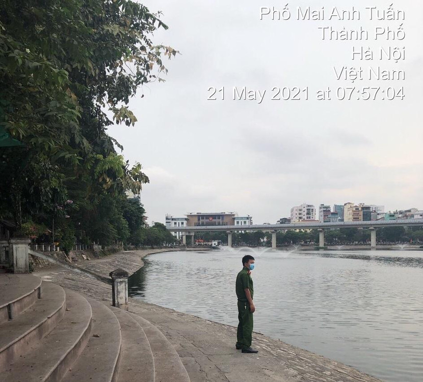 Hình ảnh sáng ngày 21-5, tại Hồ Hoàng Cầu