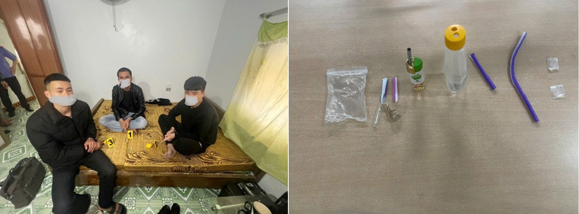 Nhóm đối tượng cùng tang vật...