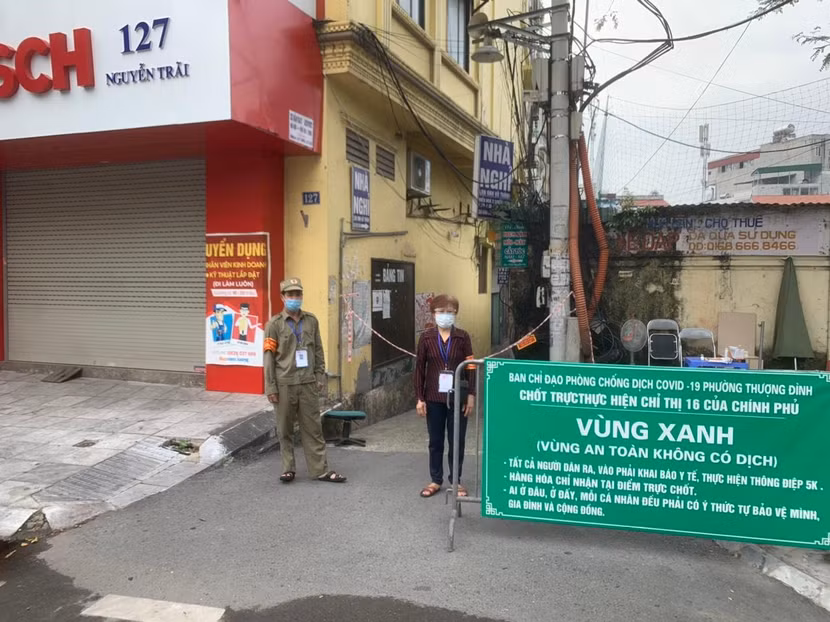 Các chốt kiểm soát phòng chống dịch trên địa bàn quận Thanh Xuân