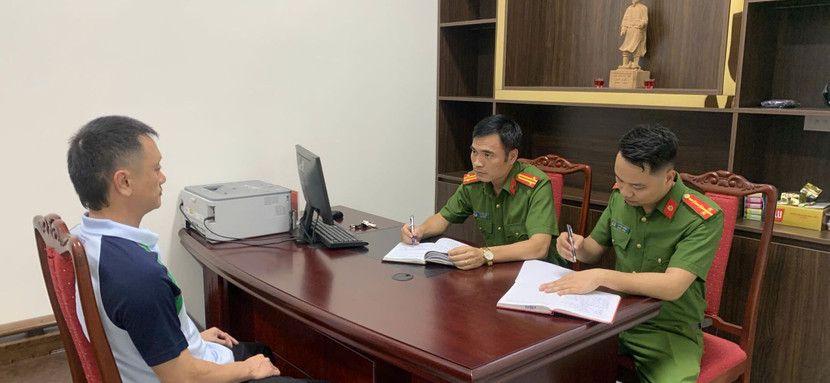 Đối tượng Nguyễn Văn Vi bị bắt giữ Đối tượng Nguyễn Văn Vi bị bắt giữ