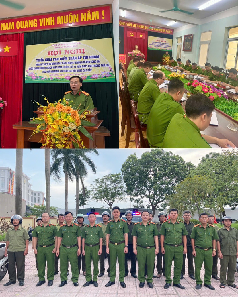Cán bộ chiến sĩ Công an xã Tam Hưng triển khai cao điểm đấu tranh trấn áp tội phạm Cán bộ chiến sĩ Công an xã Tam Hưng triển khai cao điểm đấu tranh trấn áp tội phạm