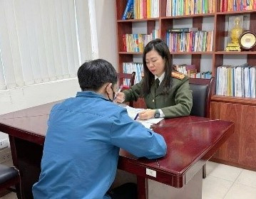 Phòng An ninh Chính trị nội bộ lập biên bản trường hợp vi phạm