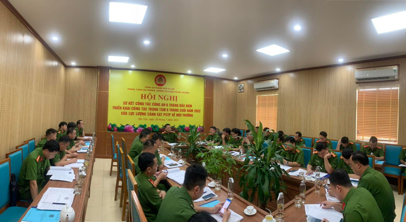 Hội nghị sơ kết công tác công an 6 tháng đầu năm, triển khai công tác trọng tâm 6 tháng cuối năm 2022 của lực lượng Cảnh sát môi trường Hội nghị sơ kết công tác công an 6 tháng đầu năm, triển khai công tác trọng tâm 6 tháng cuối năm 2022 của lực lượng Cảnh sát môi trường