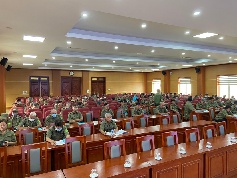 Cán bộ bảo vệ dân phố tham gia lớp tập huấn Cán bộ bảo vệ dân phố tham gia lớp tập huấn