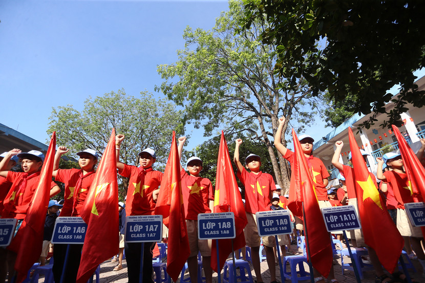 Năm học 2025 - 2026, trường Tiểu học Phúc Diễn chào đón gần 500 học sinh khối lớp 1