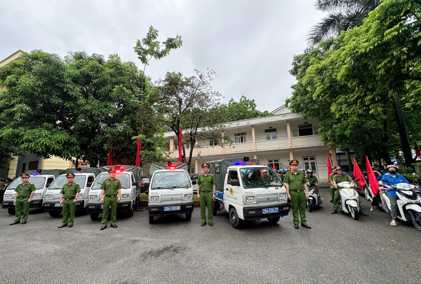 Tập thể cán bộ, chiến Công an phường Hà Đông sẵn sàng đáp ứng yêu cầu nhiệm vụ khi thực hiện mô hình tổ chức mới