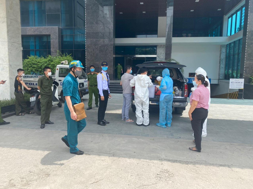 Tòa chung cư có bệnh nhân dương tính với Covid