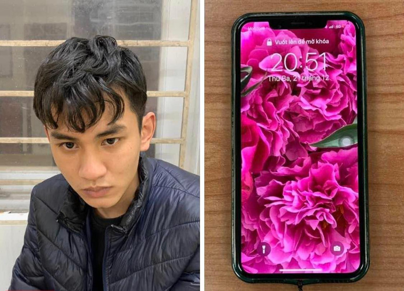 Đối tượng Phạm Viết Ngân cùng tang vật Đối tượng Phạm Viết Ngân cùng tang vật