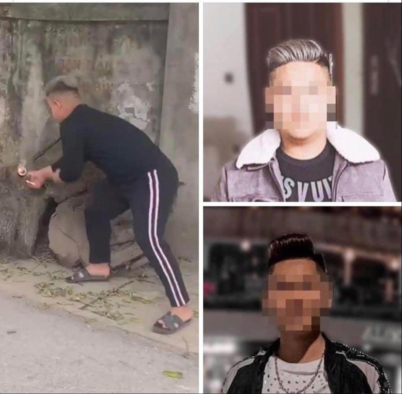 Hai nam thanh niên bị phạt vì đốt pháo nổ