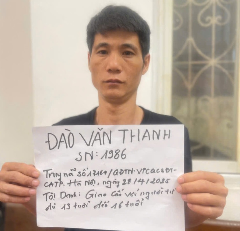Đối tượng Đào Văn Thanh bị bắt giữ