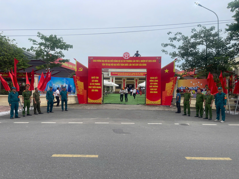 Công an xã Tây Phương đã làm tốt công tác đảm bảo an toàn trong thời gian trước trong và sau khi diễn ra đại hội