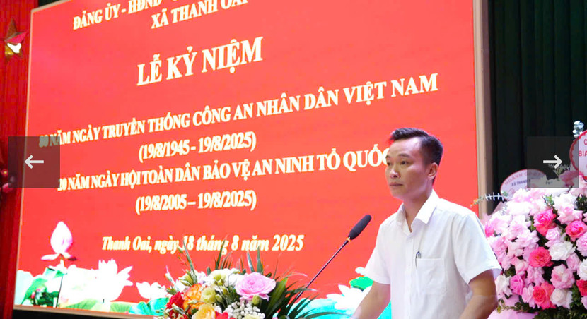 Đồng chí Nguyễn Hồng Hải – Phó Chủ tịch UBND xã Thanh Oai ghi nhận, đánh giá cao vai trò của lực lượng Công an xã trong công tác giữ gìn an ninh chính trị, trật tự an toàn xã hội Đồng chí Nguyễn Hồng Hải – Phó Chủ tịch UBND xã Thanh Oai ghi nhận, đánh giá cao vai trò của lực lượng Công an xã trong công tác giữ gìn an ninh chính trị, trật tự an toàn xã hội