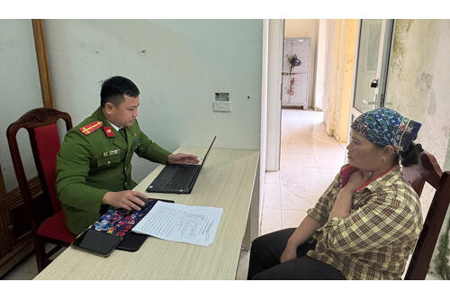 Cơ quan Công an lấy lời khai của Trịnh Thị Thành