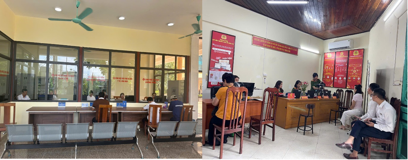 Bộ phận tiếp dân, giải quyết thủ tục hành chính tại UBND, Công an cấp xã