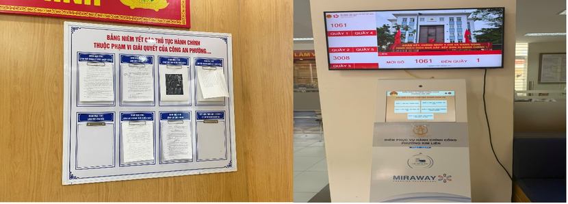 Thủ tục hành chính được niêm yết công khai tại bảng thông tin và tra cứu qua hệ thống máy tính
