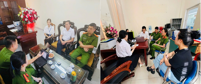 Tổ công tác làm việc tại UBND xã Bất Bạt và UBND phường Kim Liên