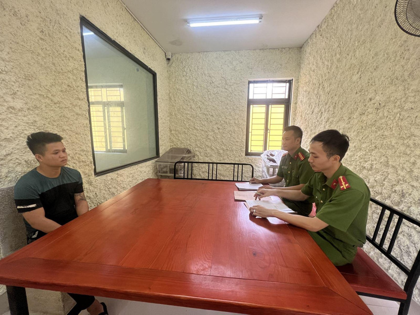 Đối tượng Nguyễn Văn Trọng bị bắt giữ Đối tượng Nguyễn Văn Trọng bị bắt giữ