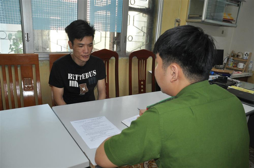 Đối tượng Cường bị bắt giữ