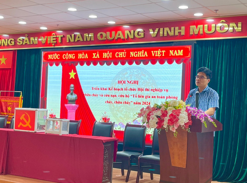 Ông Lê Văn Trang - Phó Chủ tịch UBND, Trưởng ban chỉ đạo hội huyện Mỹ Đức phát biểu tại hội nghị Ông Lê Văn Trang - Phó Chủ tịch UBND, Trưởng ban chỉ đạo hội huyện Mỹ Đức phát biểu tại hội nghị