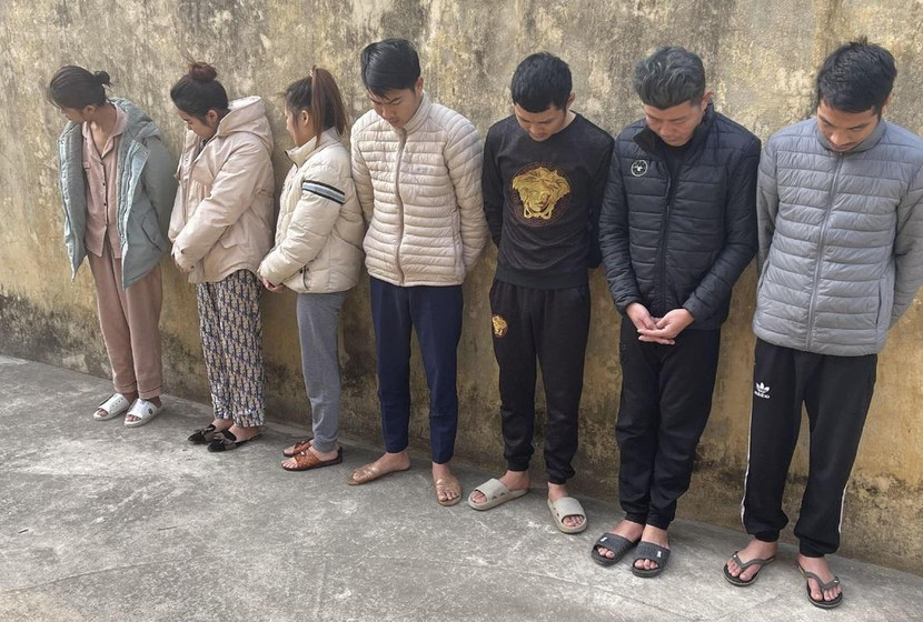 Các đối tượng sử dụng ma túy bị bắt quả tang