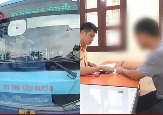 Cơ quan Công an xử phạt nguội tài xế điều khiển xe buýt