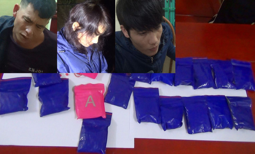 Các đối tượng cùng số tang vật bị thu giữ