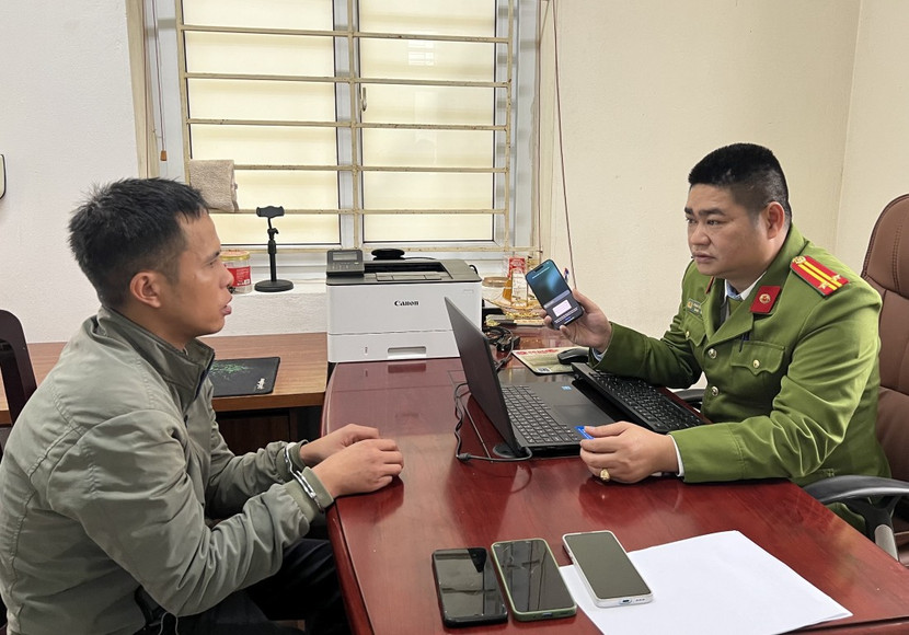 Cơ quan Công an lấy lời khai đối tượng Thực