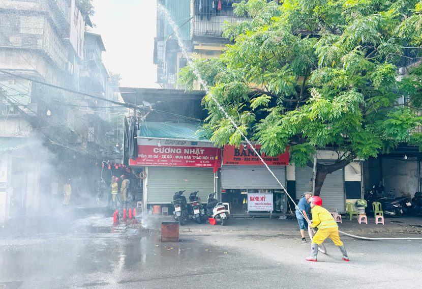 Cuộc diễn tập nhằm tạo sự phối hợp chặt chẽ, hiệu quả giữa các lực lượng trong tổ chức chữa cháy, cứu nạn, cứu hộ