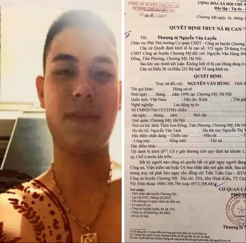 Đối tượng Nguyễn Văn Hùng bị truy nã Đối tượng Nguyễn Văn Hùng bị truy nã