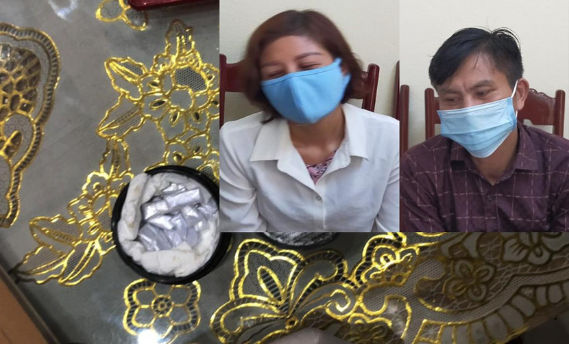 Các đối tượng cùng tang vật bị bắt giữ Các đối tượng cùng tang vật bị bắt giữ