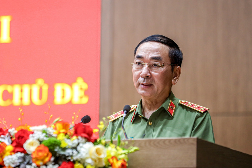 Thượng tướng Trần Quốc Tỏ phát biểu tại Lễ trao giải