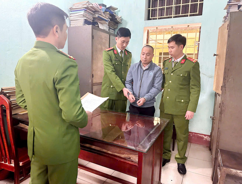 Đối tượng Đỗ Văn Thạch bị bắt giữ Đối tượng Đỗ Văn Thạch bị bắt giữ