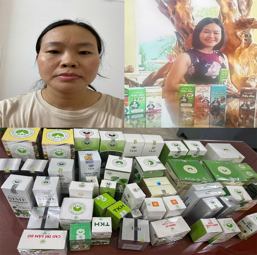 Đối tượng Hoàng Thị Ngọc bị bắt giữ