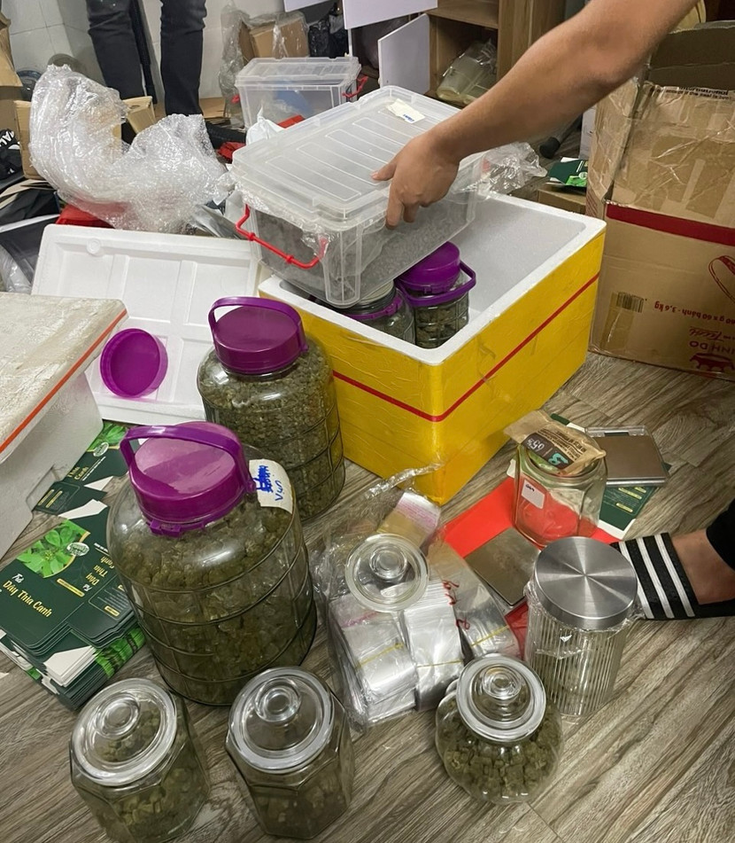 Số ma tuý cần sa thu giữ tại nơi ở của Ngô Ngọc Hải