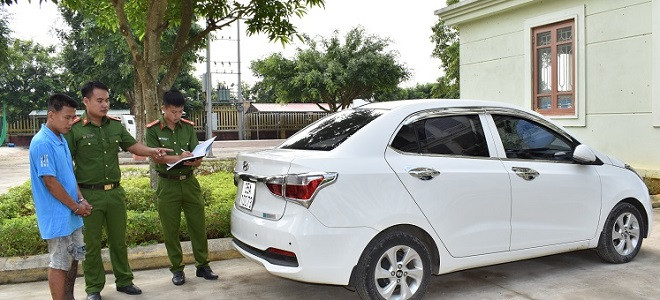 Đối tượng cướp xe ôtô bị bắt giữ