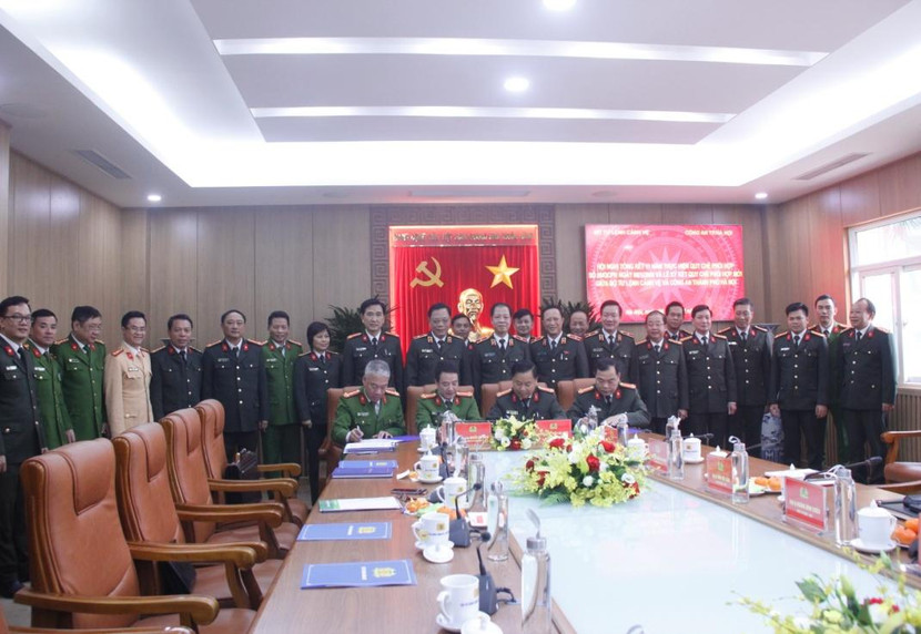 Ký Quy chế phối hợp giữa các Trung đoàn 375, 600 của Bộ Tư lệnh Cảnh vệ và CAQ Ba Đình, Tây Hồ