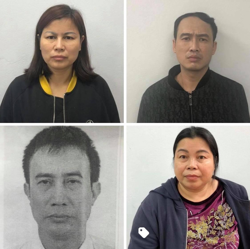 Các đối tượng bị bắt giữ