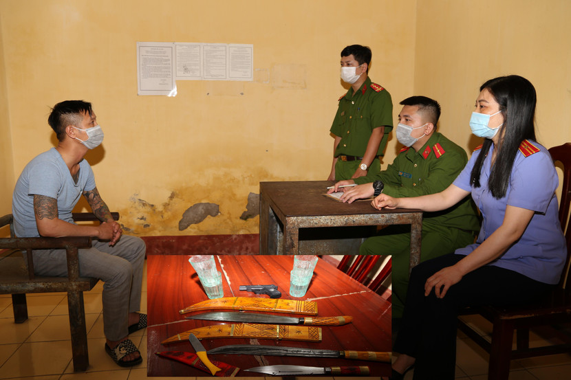 Cơ quan điều tra lấy lời khai của đối tượng vi phạm Cơ quan điều tra lấy lời khai của đối tượng vi phạm