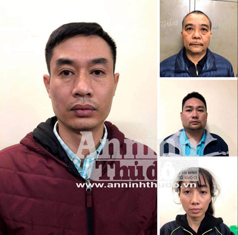 Các đối tượng bị bắt giữ