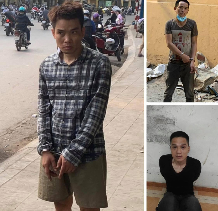 Các đối tượng bị bắt giữ Các đối tượng bị bắt giữ