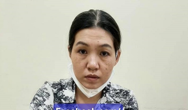 Đối tượng Trần Thị Thanh Hoa bị bắt giữ