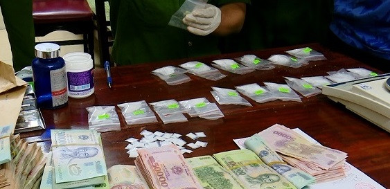 Số lượng lớn ma túy được thu giữ tại nhà đối tượng