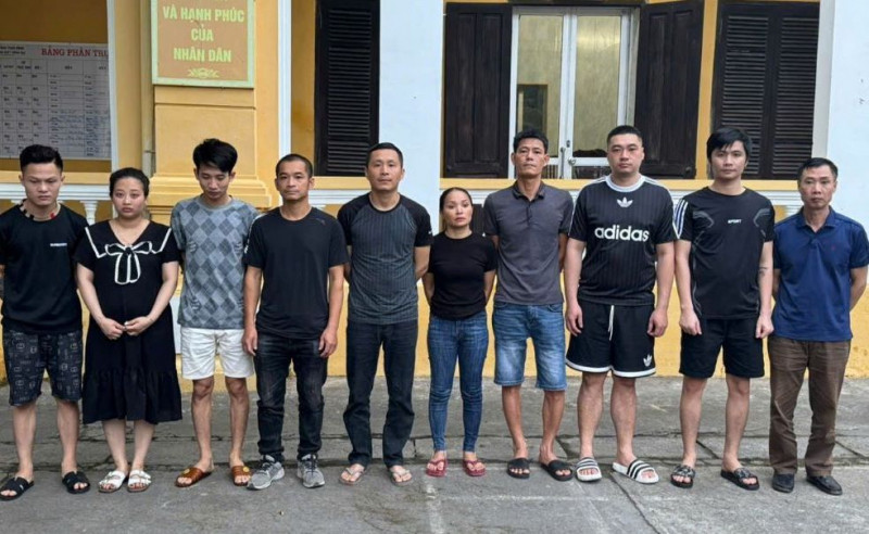 Nhóm đối tượng bị bắt giữ