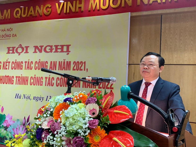 Đồng chí Đinh Trường Thọ - Bí thư Quận ủy Đống Đa phát biểu tại hội nghị Đồng chí Đinh Trường Thọ - Bí thư Quận ủy Đống Đa phát biểu tại hội nghị