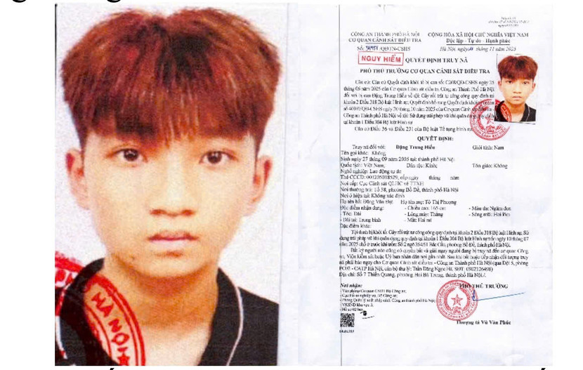 Quyết định truy nã Đặng Trung Hiếu